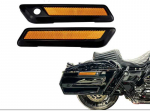 Geltonų at&scaron;vaistų komplektas ant Harley Touring 2014-2023 &scaron;oninių daiktadėžių