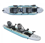 Dvivietė pripučiama minama baidarė AMBER I-Cruiser II, FLAP pedal, 42 x 100 x 20 cm, Urban Sky, Dropstich PVC