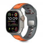 Tech-Protect IconBir Line apyrankė skirta Apple Watch 44 / 45 / 46 / 49 mm - pilkos spalvos-oranžinės spalvos