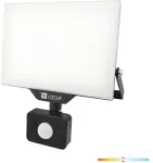 50W LED prožektorius su judesio davikliu DELYO MHNC, juodas, 4000K, IP54