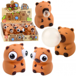Lean Toys Antistresinis žaislas kapibara 8,5 cm rudas