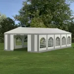 PVC Palapinė - Paviljonas Zeltpro 5 x 10 Baltas/Pilkas