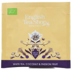 English Tea Shop Auk&scaron;čiausios kokybės baltoji arbata su kokosais ir pasifloromis, 50 pakelių