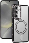 Tel Protect Bling Magsafe dėklas skirtas Samsung Galaxy S26 juodos spalvos