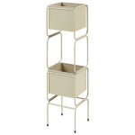 Beliani Stojak na kwiaty COTINUS Metal 20 cm Kremas
