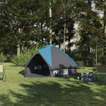 Teepee palapinė 4 asmenims Mėlyna ir Pilka 490 x 410 x 210 cm