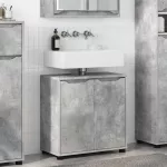 Vonios kriauklės cabinetas Betono pilka 60 x 30 x 60 cm