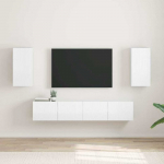 TV staliukas TV sieninė spintelė 2 pcs Blizgus baltas 30 x 31 x 60 cm