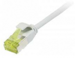 Synergy21 Patchkabel RJ45, CAT6A 500Mhz, 0,5m, grau, U/FTP, slimline rund d=3,8mm, TPE/LSZH(Superflex), AWG32, mit CAT7 Rohkabel,