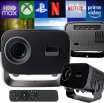 Vaizdo projektorius a10 4k, &bdquo;android tv&ldquo; 13.0, &bdquo;wi-fi&ldquo;, &bdquo;bluetooth&ldquo;, lcd, &bdquo;full hd&ldquo;, 360&deg;