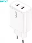 BWOO CDA206 PD 35W wall charger 1x USB-C port baltas