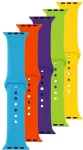 Fiksuotas 5 vnt. rinkinys silikoninių dirželių FIXED Silicone Strap, skirtų Apple Watch 42/44/45/46/49mm, įvairių spalvų, variantas 4
