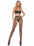 Passion Woman PASSION TIOPEN 028 Juodas Crotchless Tights - Elegant Sheer Design