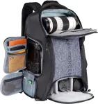 K&F Concept fotoaparato kuprinė, 25 l, atspari vandeniui, su skyriumi 16'' ne&scaron;iojamam kompiuteriui, KF13.164