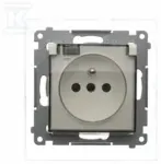 Kontakt-Simon Simon 54 Premium ki&scaron;tukinis lizdas IP44 versijai su tarpikliu, varžtiniai gnybtai, permatomas dangtelis, ka&scaron;myro spalvos (DGZ1BZ.01/42A)