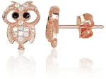 Diamond Sky Jewelry Vaiki&scaron;ki sidabriniai auskarai su cirkoniais &bdquo;Owlet II&ldquo;