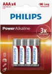 PHILIPS alkaline LR03 (AAA) &scaron;arminės baterijos, 4 vnt./lizdinėje pakuotėje, 009000311