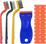 14 dalių profesionalus valymo grandiklis, mažų &scaron;epetėlių rinkinys, plastikinis grandiklis, keraminės kaitlentės grandiklis su 10 plastikinių a&scaron;menų, 3 x valymo &scaron;epetėliai automobiliui, virtuvei, namų apyvokos prietaisams, viryklės stiklo įbrėžimams