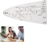 Xiwupo Parabolės trafaretas, įprastos parabolės trafaretas, įprasta parabolė, parabolės trafaretas, parabolės liniuotė, parabolinis trafaretas matematikai, skirtas studentams, biurui, dizainerių pie&scaron;imui, 1 vnt.