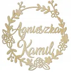 Apskritimas su vardais vestuvėms 30cm-30czcio