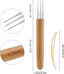 Augsun vą&scaron;elis dredams, skirtas pinti plaukus, lokams, mezgimo vą&scaron;eliai (0,5 mm)