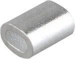 100 vnt. Aliuminio ovalūs trosų jungiamieji spaustukai, 1.0 mm, sidabro spalvos