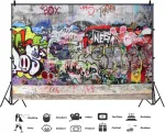 Yongfoto 3 x 2,5 m vinilo nuotraukų fonas gatvės fotografijai grafiti meno fotografijos drobės fonas vakarėlio dekoravimui foto studijos fonai nuotraukų sesijoms
