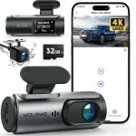 WOLFANG 4K vaizdo registratorius su priekiniu ir galiniu vaizdu