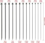 Powertool aliumininiai mezgimo virbalai 2 vnt./rinkinys 35 cm ilgio vieno galo mezgimo virbalų rinkinys (2 mm)
