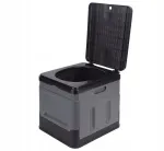 Ne&scaron;iojamas turistinis tualetas, kempinginis mobilus wc sodui, palapinei