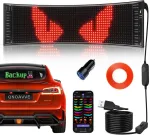 Pakabinamas &scaron;viestuvas Qnoavve Led Programuojamas ekranas, 37 x 9 cm Led ženklas su Bluetooth programėlės valdymu, lanksti Usb 5 V Led rezultatų suvestinė, personalizuotas &scaron;viesos ženklas automobiliui, sunkvežimiui, parduotuvei, barui, vie&scaron;bučiui, re ...