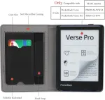 Dėklas Pocketbook Verse/verse Pro 6" su stoveliu, dirželiu, kortelių laikikliu