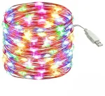 Varinės vielos lemputės 200 Led mikro Usb spalvotos