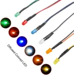 Yixisi 120 vnt. i&scaron; anksto prijungtų Led diodų rinkinys, 12 V 5 mm i&scaron; anksto prijungtas diodinis &scaron;viestuvas, difuzi&scaron;kai &scaron;viečiantis &scaron;viesos diodas, įvairių spalvų asortimentas, 20 cm (raudona/geltona/žalia/mėlyna/balta/oranžinė, po 20 vnt.)