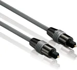 Hdsupply x Tc030 A4 dydžio 6 mm Toslink kabelis, jungtis tėtis/tėtis (juodas)