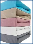 Paklodė su guma 80x200 Jersey Premium storas, 100% medvilnė Mix spalvos