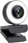 Interneto kamera 1080p hd su įmontuotu žiediniu ap&scaron;vietimu ir af mikrofonu