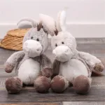 Asilo formos mink&scaron;tas žaislas 30 cm mielas asiliukas, kim&scaron;tinis žaislas vaikams, berniukams ir mergaitėms, mink&scaron;tas pliu&scaron;inis asiliukas, skirtas glaustis ir žaisti, dovanų idėja (pilkas asilas)