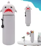Silikoninis penalas 'shark', animacinis penalas 'shark', silikoninis ra&scaron;iklių dėklas 'shark', kawaii penalas 'shark', mink&scaron;tas penalas 'shark', 2 viename penalas 'shark', skirtas studentams, paaugliams
