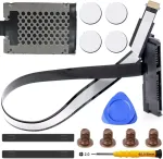 Zhuroupu Sata standžiojo disko kabelis Hdd jungtis, skirta Hp Envy 17 17-j 17-j000 M7-j 17t 15-j Dw17 6017b0421501 (juodas) su atsuktuvu ir įrankių rinkiniu, 14 vnt.