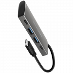 AXAGON HMC-4G2 2x USB-A + 2x USB-C, USB-C 3.2 Gen 2 10Gbps &scaron;akotuvas, 13cm USB-C laidas