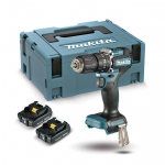 MAKITA akumuliatorinis smūginis suktuvas gręžtuvas DHP487RAJ 18V 40/25Nm 2x2,0Ah