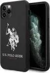 Dėklas &bdquo;Us Polo Assn US Polo&ldquo; USHCN65SLHRBK &bdquo;iPhone 11 Pro Maxjuodos spalvos silikoninė kolekcija&ldquo;