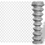 Tinklinė tvora, sidabrinė, 15x1,5m, galvanizuotas plienas