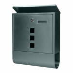 Orno Cinkuoto plieno pa&scaron;to dėžutė Haiti 1 vnt, Cinkuoto plieno pa&scaron;to dėžutė HAITI su laikra&scaron;čių ir vizitinių kortelių laikikliu, antracito spalvos