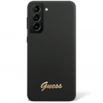 Samsung Galaxy S23 Plus Guess Hard silikoninis dėklas Vintage Gold Logo (GUHCS23MSLSMK) juodos spalvos