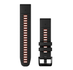 Garmin Quickfit 22 mm Laikrodžio apyrankė, Juoda/liepsnos raudona