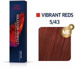 Wella Professionals Koleston Perfect Me+ ilgalaikiai plaukų dažai 5/43 &scaron;viesiai ka&scaron;toninė auksinė raudona, 60 ml