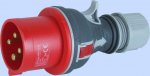 Elektromet Porinis paprastas raudonas ki&scaron;tukas TWIST 4P 32A 400V (922076)