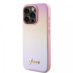 Dėklas GUESS GUHCP15XPSIS IPHONE 15 PRO MAX 6.7 "Rožinis/Rožinis HARDCASE SAFFIANO IRIDESCENT SCRIPT